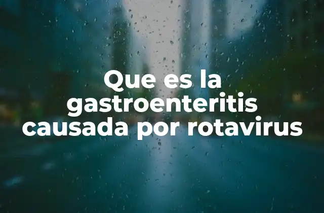 Que es la Gastroenteritis Causada por Rotavirus 2 Cómo se transmite y cuáles son los grupos más vulnerables