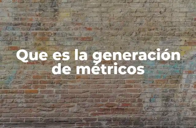 Que es la Generación de Métricos