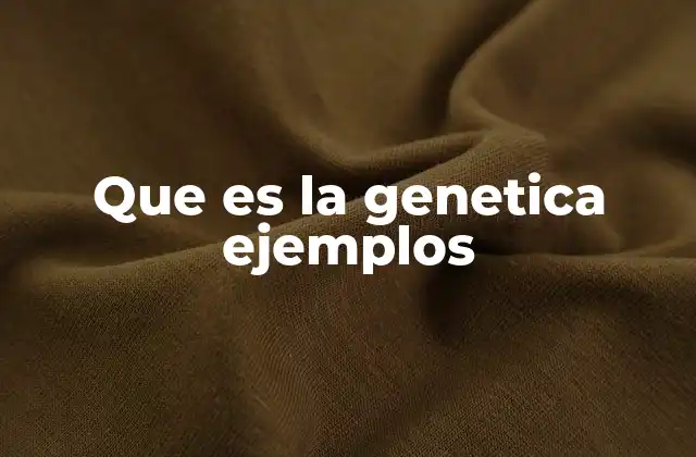Que es la Genetica Ejemplos 2 La importancia de la genética en la vida cotidiana