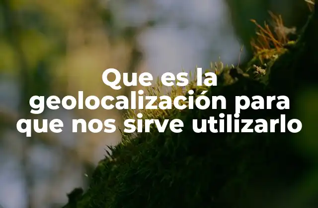 Que es la Geolocalización para que Nos Sirve Utilizarlo
