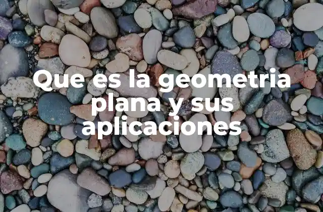 Que es la Geometria Plana y Sus Aplicaciones