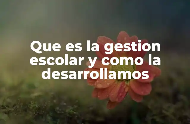 El rol del liderazgo en la gestión escolar