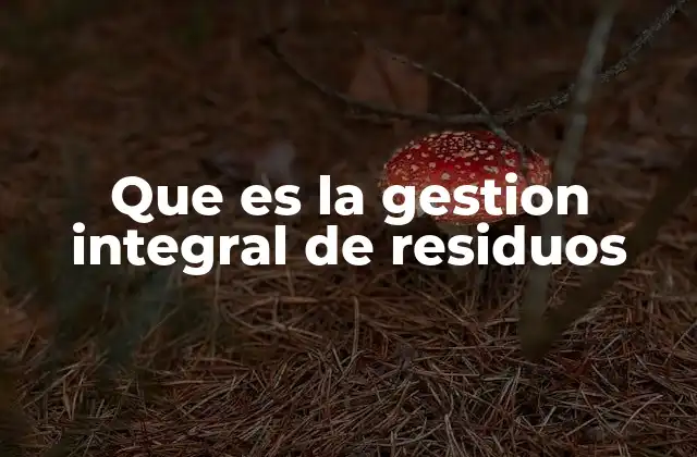 Que es la Gestion Integral de Residuos 2 Un enfoque sostenible para el manejo de residuos