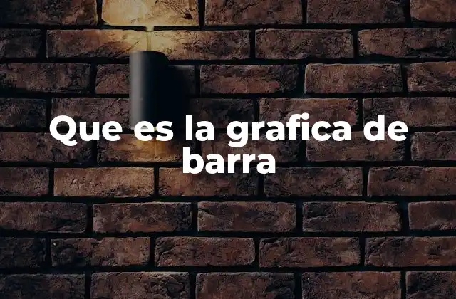 Que es la Grafica de Barra