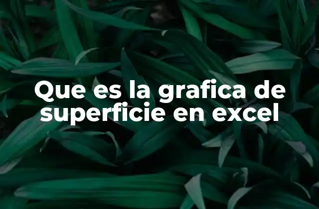 Que es la Grafica de Superficie en Excel