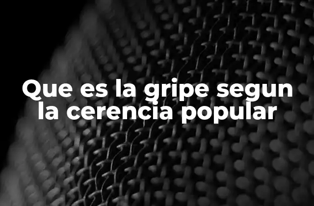 Que es la Gripe Segun la Cerencia Popular