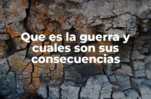 Que es la Guerra y Cuales Son Sus Consecuencias
