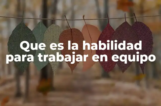 Que es la Habilidad para Trabajar en Equipo 2 La importancia de la colaboración en el entorno laboral