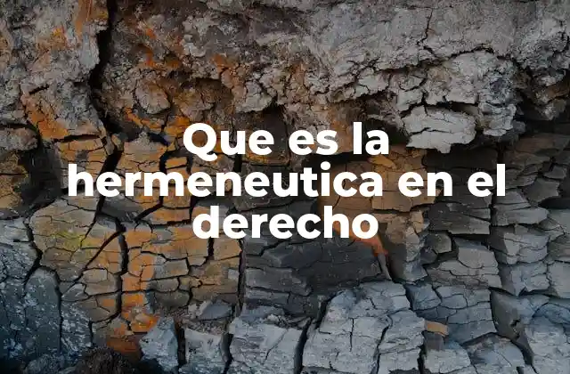 Que es la Hermeneutica en el Derecho