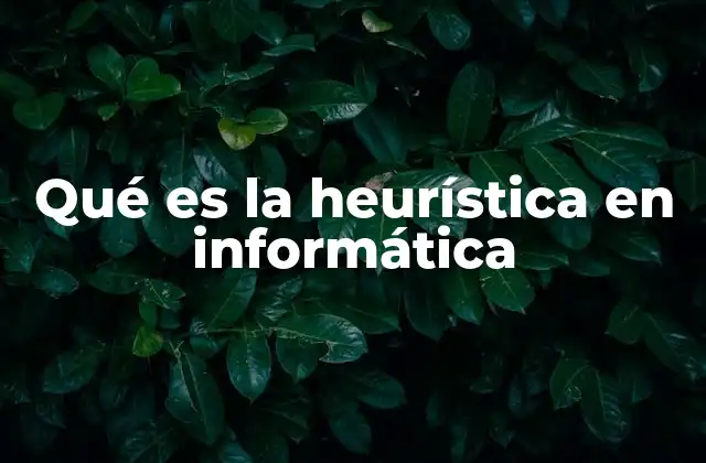 Qué es la Heurística en Informática
