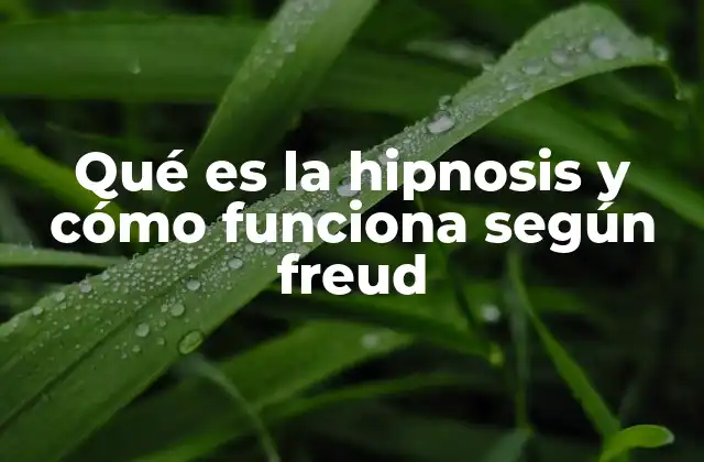Qué es la Hipnosis y Cómo Funciona según Freud