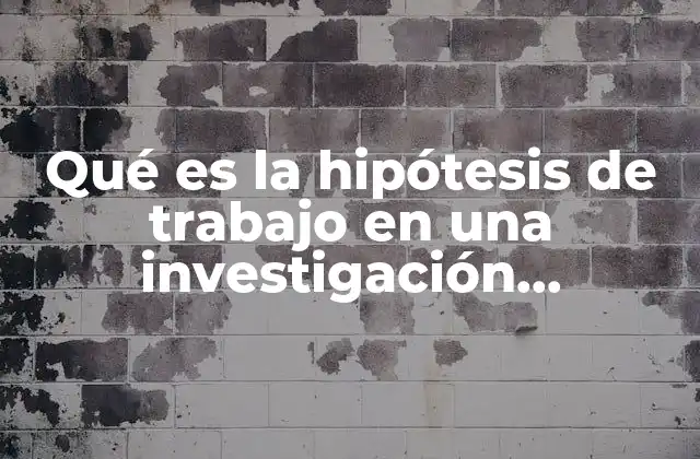 Qué es la Hipótesis de Trabajo en una Investigación Cualitativa