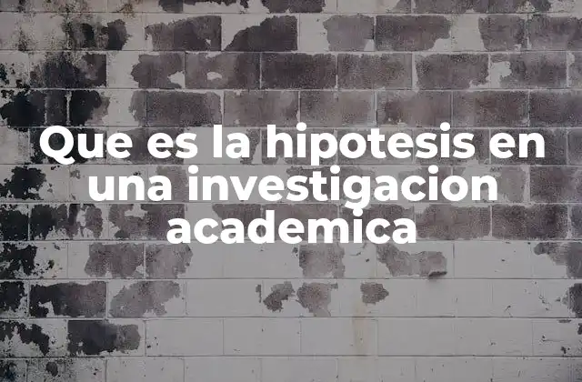 El rol de la hipótesis en la estructura de un estudio académico