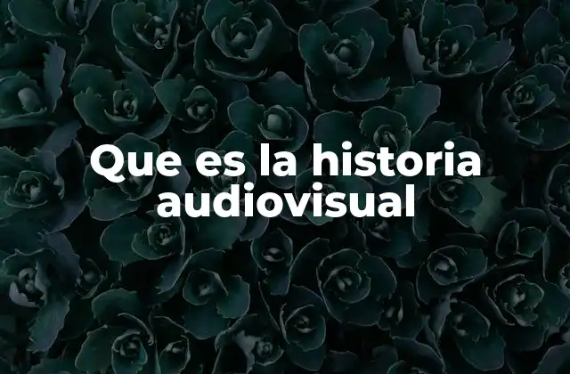 Que es la Historia Audiovisual