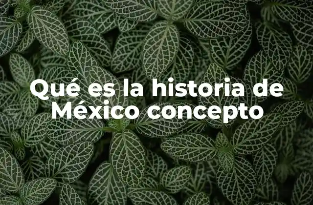 Qué es la Historia de México Concepto