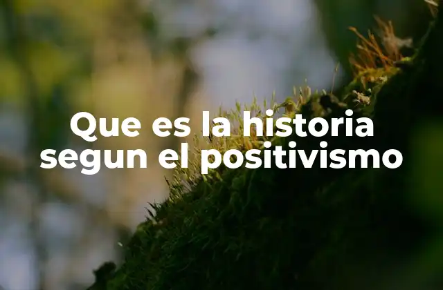 Que es la Historia Segun el Positivismo 2 La historia como ciencia positiva