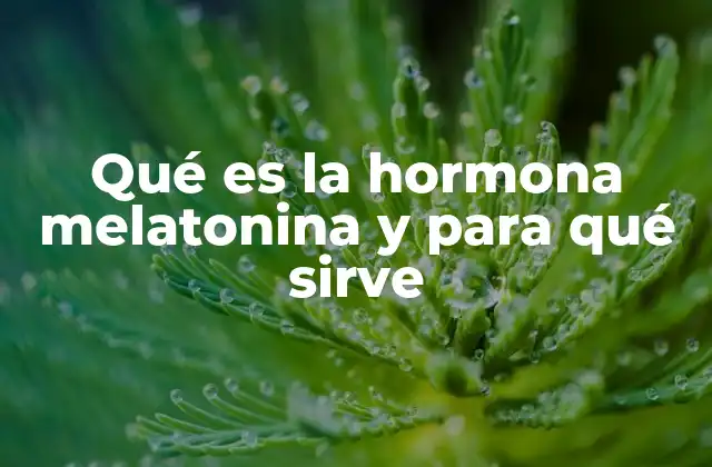 Qué es la Hormona Melatonina y para Qué Sirve