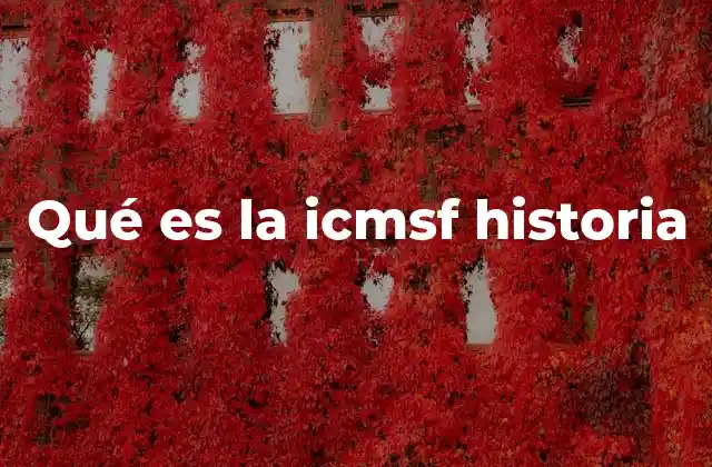 Qué es la Icmsf Historia