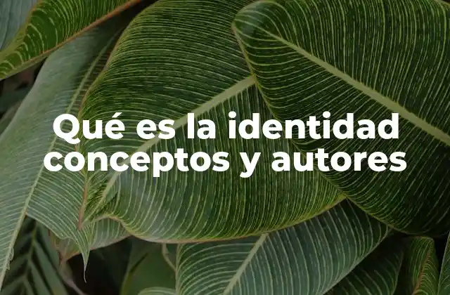 La evolución del concepto de identidad a lo largo de la historia
