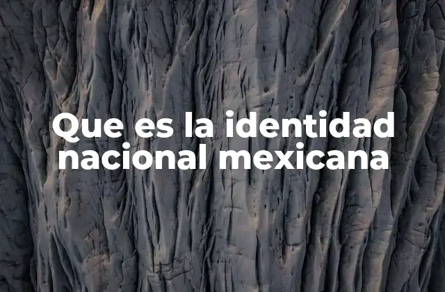 Que es la Identidad Nacional Mexicana