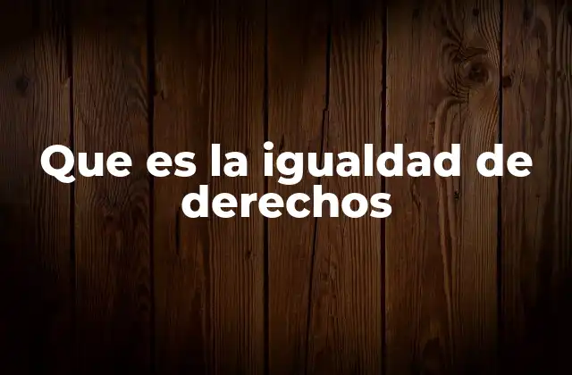 Que es la Igualdad de Derechos 2 La base moral y social de los derechos universales