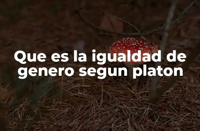 Que es la Igualdad de Genero Segun Platon 2 El rol de la mujer en la sociedad ideal platónica