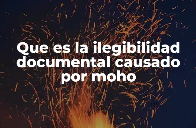 Que es la Ilegibilidad Documental Causado por Moho