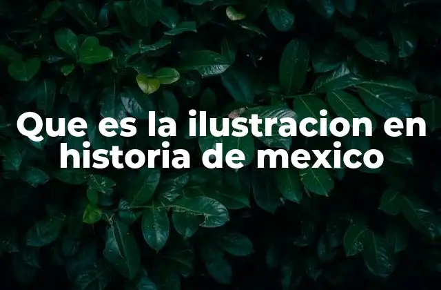 Que es la Ilustracion en Historia de Mexico