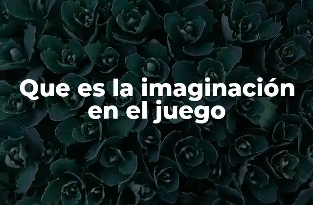 Que es la Imaginación en el Juego