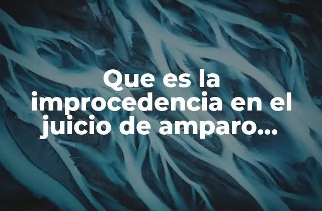 La importancia de la procedencia en el amparo