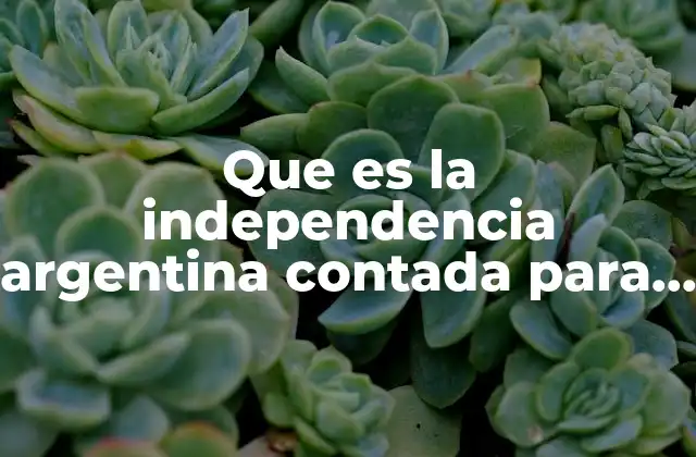 Que es la Independencia Argentina Contada para Niños