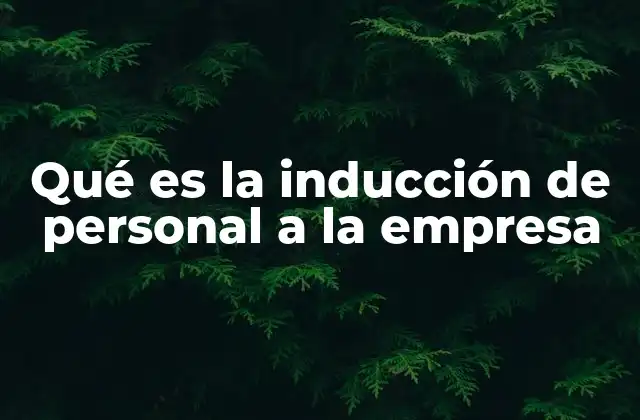 Qué es la Inducción de Personal a la Empresa