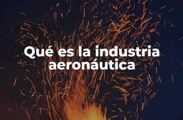 Qué es la Industria Aeronáutica