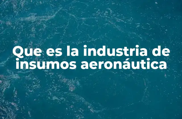 El papel de los insumos en la fabricación aeronáutica