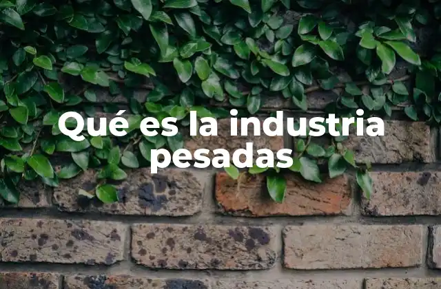 Qué es la Industria Pesadas
