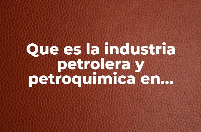 Que es la Industria Petrolera y Petroquimica en Venezuela