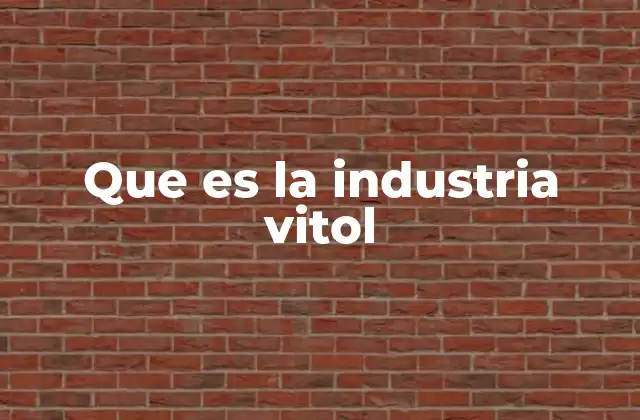 Que es la Industria Vitol