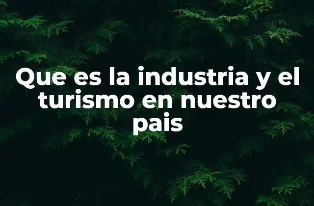 Que es la Industria y el Turismo en Nuestro Pais
