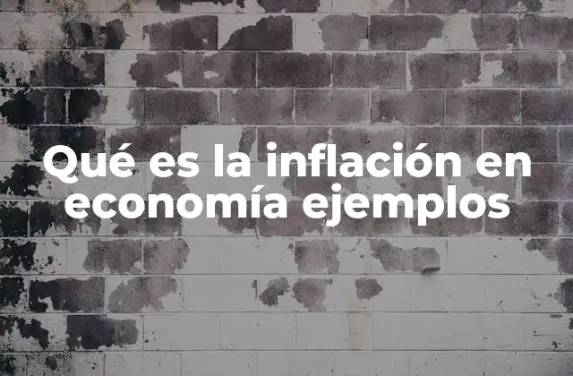 Qué es la Inflación en Economía Ejemplos