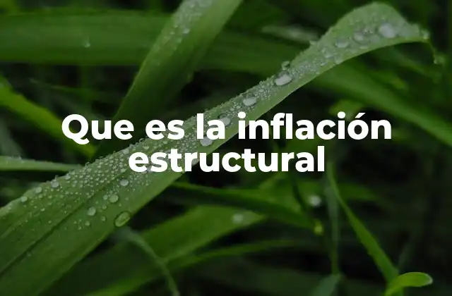Que es la Inflación Estructural