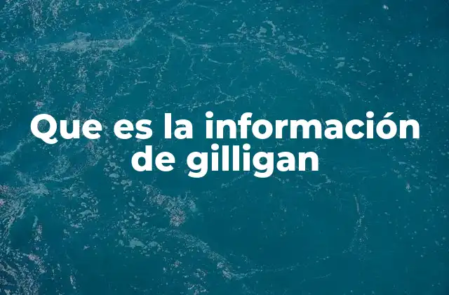 Que es la Información de Gilligan