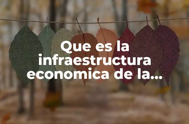 Que es la Infraestructura Economica de la Sociedad