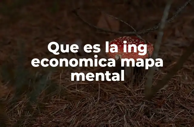 Que es la Ing Economica Mapa Mental