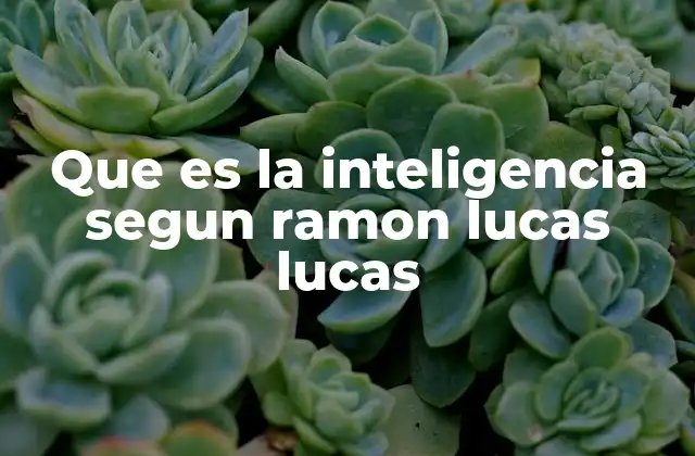 Que es la Inteligencia Segun Ramon Lucas Lucas 2 La inteligencia como facultad racional según Ramón Lucas Lucas