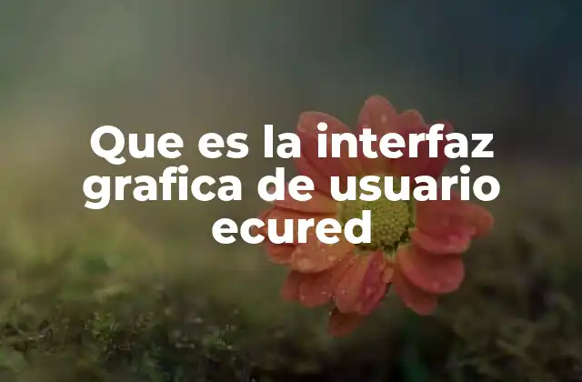 Que es la Interfaz Grafica de Usuario Ecured