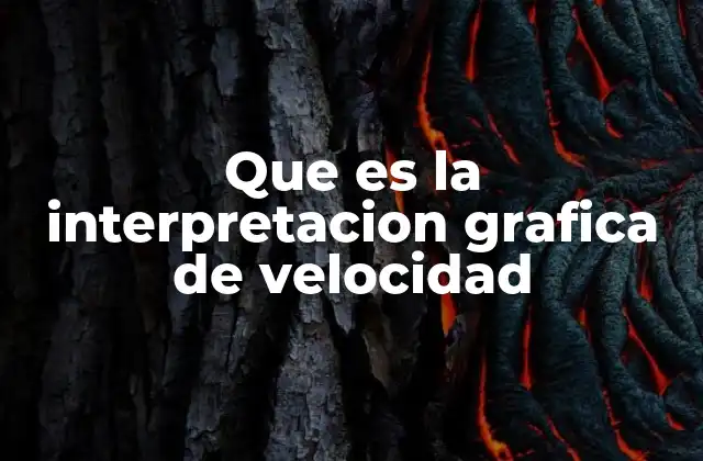 Que es la Interpretacion Grafica de Velocidad