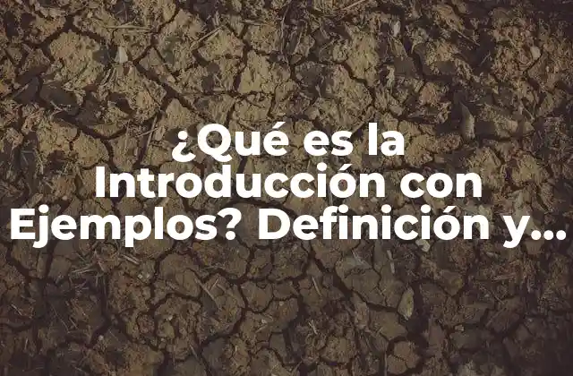 ¿qué es la Introducción con Ejemplos? Definición y Ejemplificación
