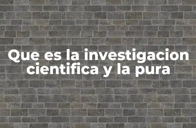 Que es la Investigacion Cientifica y la Pura 2 La diferencia entre investigación aplicada y básica