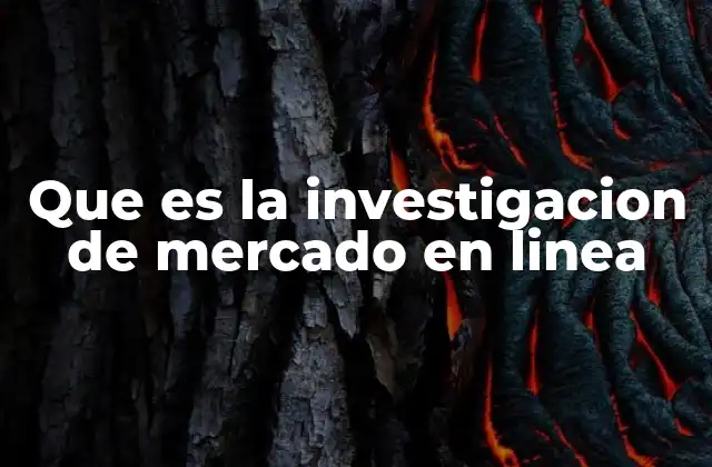 Que es la Investigacion de Mercado en Linea