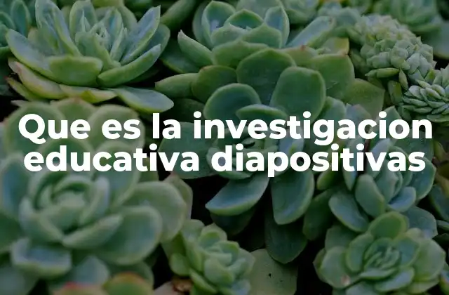 Que es la Investigacion Educativa Diapositivas